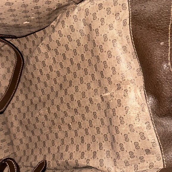 GUCCI Brown Gucci web Train case Authentic Rare Vintage w/ keys Clean Pristine - Picture 11 of 13